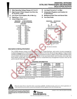 SN74HC652DW datasheet  